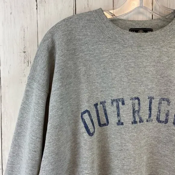 VTG J. Riggers Sportswear Gray Graphic Outriggers Crew Neck Sweatshirt Size XL - Picture 2 of 10